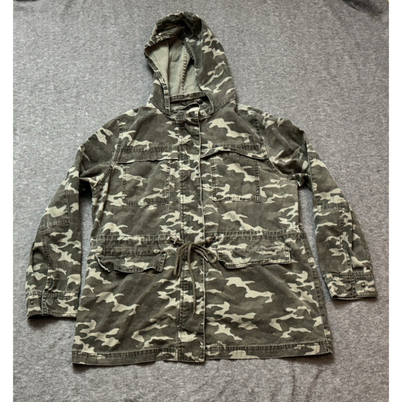 Universal Thread Womens Camo Jacket Green Camouflage Hooded Coat - Size XXL - Picture 8 of 8